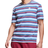 Champion Yarn-Dye Stripe C Logo T-shirt Unisex - Rugby Stripe Medium Grey