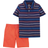 Carter's Striped Polo & Shorts Set 2-Piece - Blue (1M992910)