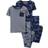 Carter's Shark Snug Fit Pajama Set 4-Piece - Grey/Navy (3N182110)