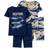 Carter's Shark Snug Fit Pajama Set 4-Piece - Navy/Tan (3N003410)