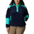 Columbia Women's Benton Springs Crop Pullover Plus - Dark Nocturnal/Electric Turquoise