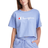 Champion Script Logo Heritage Cropped Tee - Charming Blue