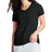 Hanes Women's Essential-T Short Sleeve V-Neck T-Shirt - Black