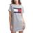 Tommy Hilfiger Short-Sleeve Flag T-shirt Dress - Stone Grey Heather