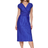 DKNY Pleated Smocked-Waist Dress - Berry Blue