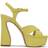 Nine West Glows Platform - Neon Yellow