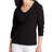 Hanes Women's Perfect-T Long Sleeve V-Neck T-Shirt - Ebony