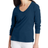 Hanes Women's Perfect-T Long Sleeve V-Neck T-Shirt - Navy