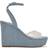 Nine West Klear Platform Ankle Strap - Denim