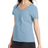 Hanes Women's Perfect-T Short Sleeve V-Neck T-Shirt - Light Blue