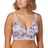 Maidenform Pure Comfort Lightly Lined Convertible Lace Bralette - Lilac Rose Print/White