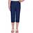 Alfred Dunner Petite Classic Allure Super Stretch Pull-On Clam Digger - Navy