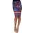 White Mark Women's Paisley Printed Pencil Skirt - Royal/Burgundy