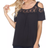 White Mark Bexley Tunic Top - Black