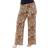 White Shark Solid Palazzo Pants Plus Size - Brown Cheetah