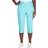 Alfred Dunner Petite Slimming Countour Allure Capri - Aqua