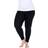 White Mark Women's Solid Leggings Plus Size - Black