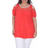 White Mark Bexley Tunic Top Plus Size - Red