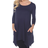 White Mark Women's Makayla Tunic Top - Navy