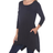 White Mark Women's Makayla Tunic Top - Black