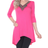 White Mark Women's Tonya Tunic Top - Fuchsia