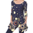 White Mark Women's Rella Tunic Top - Navy Dots