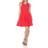 White Mark Women's Shay Fit & Flare Dress - Red