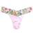 Hanky Panky Supima Cotton Original Rise Thong - Island Pink/Lovely Leaves