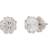 Kate Spade Something Sparkly Spade Flower Stud Earrings - Silver/Transparent