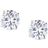 Charles & Colvard Moissanite Solitaire Stud Earrings - White Gold/Moissanite