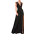 Mac Duggal V-Neck A-Line Gown - Black