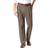 Dockers Signature Lux Cotton Classic Fit Pleated Creased Stretch Khaki Pants - Dark Pebble