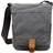 TSD Brand Atona Classic Flap Canvas Crossbody Bag - Grey
