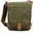 TSD Brand Atona Classic Flap Canvas Crossbody Bag - Green