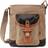 TSD Brand Tapa Two-Tone Canvas Crossbody - Brown