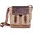 TSD Brand Turtle Ridge 4-Pocket Crossbody Bag - Camel