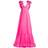 Mac Duggal Cutout Chiffon Gown - Hot Pink