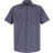 Red Kap Short Sleeve Microcheck Uniform Shirt - Blue/Charcoal Microcheck