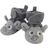 Hudson Toddler Elephant Cozy Fleece Booties - Heather Grey