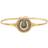 Luca + Danni Lucky HorseShoe Charm Bangle Bracelet - Gold/Transparent