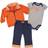 Yoga Sprout Track Jacket Bodysuit & Pant 3-Piece Set - Orange Fox (10190128)