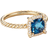 David Yurman Petite Chatelaine Ring - Gold/Topaz/Diamond