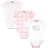 Hudson Cotton Bodysuits 3-pack - Pink Elephant (10158348)