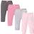 Touched By Nature Organic Cotton Pants 4-pack - Pink Gray Solid