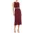 Mac Duggal Vertical Sequin Midi Sheath Dress - Burgundy