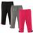 Hudson Infant Leggings with Ankle Bows 3-Pack - Rose and Black (10151180)