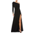 Mac Duggal Off-The-Shoulder Jersey Gown - Black Multi