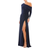 Mac Duggal Off-The-Shoulder Jersey Gown - Midnight