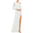Mac Duggal Off-The-Shoulder Jersey Gown - White