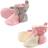 Hudson Baby Fleece Lined Scooties with Non Skid Bottom 2-pack - Pink/Cream